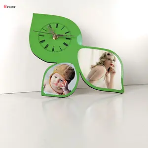 Reloj de escritorio Digital MDF con pantalla de sublimación, reloj despertador de mesa de madera ajustable