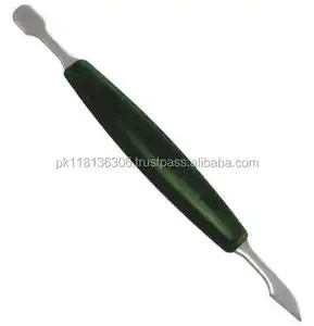 Metalen Tweekoppige Plastic Beschermd Handvat Cuticle Pusher