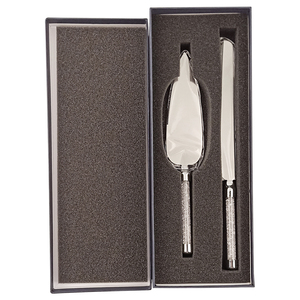 WBTT12 Romantico Wedding Cake Server Set di Strass Maniglia Torta Utensile Da Taglio Coltello e Server Set