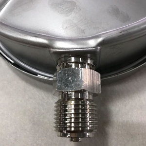 6 इंच 150mm स्टेनलेस स्टील <span class=keywords><strong>Bourdon</strong></span> ट्यूब दबाव नापने का यंत्र - Product Image 6