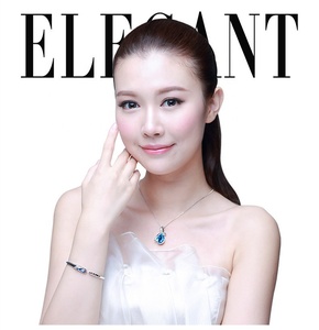 סיטונאי זול סגסוגת תכשיטים אופנה מותג אופנה מצופה קריסטל תליון שרשרת תליון לנשים - Product Image 2