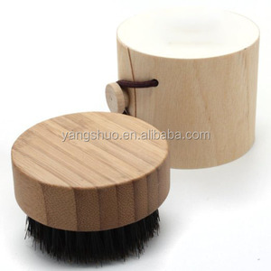 Vente en gros ensemble de blaireaux de rasage compacts ronds en bambou à poils de sanglier <span class=keywords><strong>brosse</strong></span> à <span class=keywords><strong>barbe</strong></span> de type laser - Product Image 4
