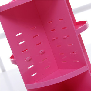 Vente chaude Bonne Qualité <span class=keywords><strong>De</strong></span> <span class=keywords><strong>Bureau</strong></span> Tournant En Plastique ABS Noir Maquillage <span class=keywords><strong>Organisateur</strong></span> - Product Image 5