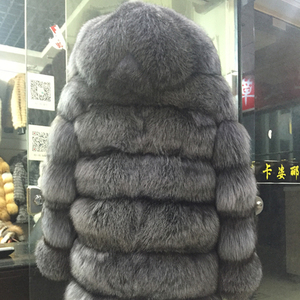 Russian Style Real <strong>Silver</strong> Fox Fur Coat Natural Fur <strong>Jacket</strong> for Women - Product Image 4