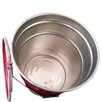 Fût métallique de 25 litres homologué ONU pour produits chimiques, avec couvercle à fleur ou système de verrouillage à anneau