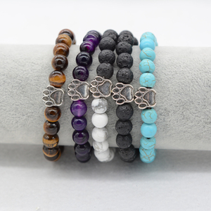 Alibaba compras pulsera diseño garras de perro colgante metal corazon turquesa varios piedras preciosas brazalete - Product Image 3