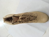 Whfronter Botte De Combat Respirant Hiver Combat Style Fermeture À Lacets En Cuir Verni En Cuir De Vache En Cuir Véritable PU Caoutchouc Toile