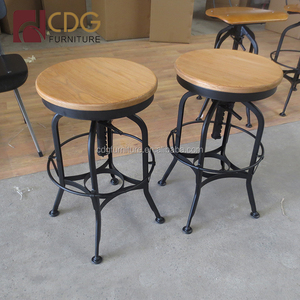 Bán buôn Thương Mại Cổ Điển Cafe Bánh Cửa Hàng Truy Cập Có Thể Điều Chỉnh Đồ Nội Thất Ghế Xoay 26 Inch Lớn Rất Nhiều Lumisource Bar Ghế Đẩu - Product Image 4