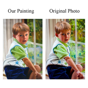 De aceite de pinturas de fotografías fotos Amigos de la familia para <span class=keywords><strong>el</strong></span> bebé fotos retrato hecho a mano pinturas de aceite - Product Image 1