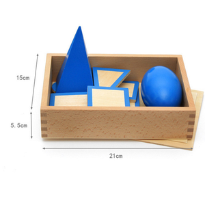 Forme Geometriche Solidi Montessori Di Legno Matematica Giocattolo di Apprendimento e di Educazione Cognitiva - Product Image 2