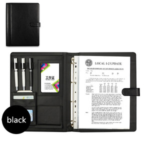 Custom Logo A4 Leather Executive <strong>File</strong> Folder Hard Cover <strong>Expanding</strong> Clipboard with Built-in Calculator for Filing Products - Product Image 6