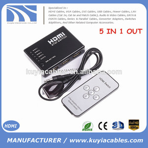 5 ports <span class=keywords><strong>HDMI</strong></span> Switch /HUB 5x1 (5 entrées - 1 <span class=keywords><strong>sortie</strong></span>) - 1080p Full HD v1.3b <span class=keywords><strong>HDMI</strong></span> 1080p avec télécommande - Product Image 1