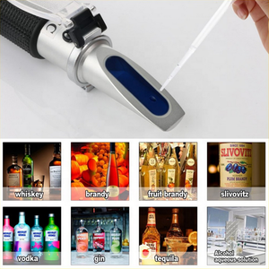 Refratômetro de álcool 0-80% <span class=keywords><strong>v</strong></span>/<span class=keywords><strong>v</strong></span>, medidor de espírito de vinho, bafômetro, liquor uísque de mão - Product Image 5