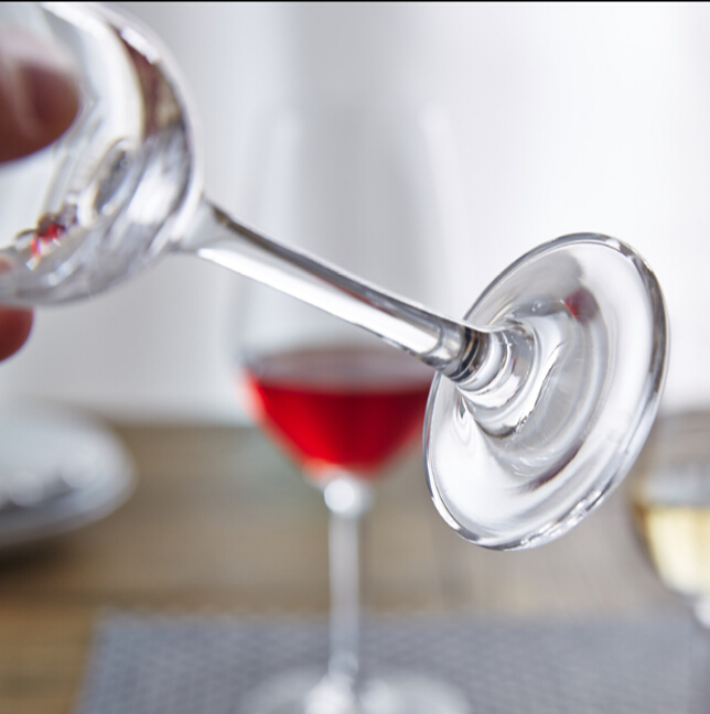 Haonai LFGB approved clear wine goblet glasses crystal wine glass for party