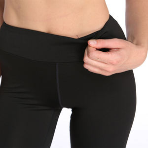 Il bottino femminile nero grigio al ginocchio da donna sfoggia <span class=keywords><strong>pantaloncini</strong></span> attillati con tasca - Product Image 5