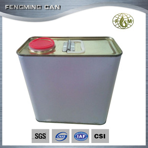 <span class=keywords><strong>2</strong></span> litros branco jerry pode lata de lata de óleo quadrado com tampa de bico flexível