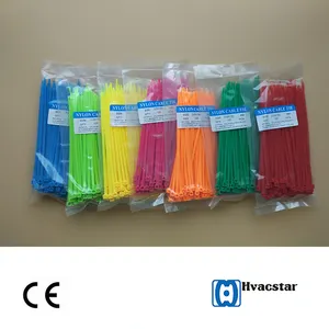 Ajustable plástico PVC nylon reutilizables ataduras de cable