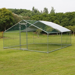 Gallinero <span class=keywords><strong>de</strong></span> Tubo Galvanizado <span class=keywords><strong>de</strong></span> 25 mm, Extra Grande, Transpirable, con Cubierta, Nuevo Diseño - Product Image 1