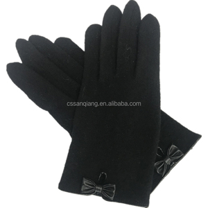 <span class=keywords><strong>Gants</strong></span> d'hiver noirs personnalisés pour femmes musulmanes, en <span class=keywords><strong>laine</strong></span>, chauds, compatibles écran tactile avec détection <span class=keywords><strong>de</strong></span> pointeaux - Product Image 4