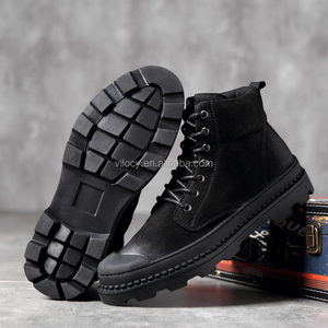 <span class=keywords><strong>Scarpe</strong></span> calde invernali da uomo alte all'ingrosso in pelliccia all'interno di stivali da neve durevoli in vera pelle di vacchetta - Product Image 3