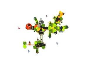 Juego de columpio para pájaros grande, para <span class=keywords><strong>parque</strong></span> de atracciones de la jungla al aire libre, equipo de <span class=keywords><strong>parque</strong></span> infantil Lowes para uso escolar y de <span class=keywords><strong>parque</strong></span> - Product Image 4