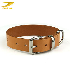 <span class=keywords><strong>Collar</strong></span> para perro con logotipo de cuero real personalizado oem de fábrica - Product Image 2