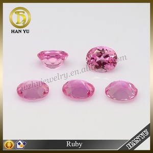 1.25 # talla oval rubi corindon sintetico de color rosa - Product Image 3