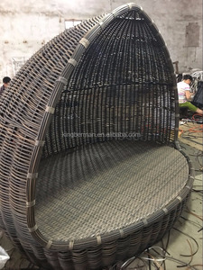 Waterproof Cushion <strong>Outdoor</strong> Furniture Thick Rattan Daybed Set for Garden Beach Patio &amp; Living Room Portable Wicker <strong>Sofa</strong> <strong>Bed</strong> - Product Image 6