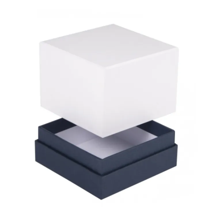 Luxury Matte Rigid White Paper Box Packaging Box Shoulder Cube Gift Box With Lid