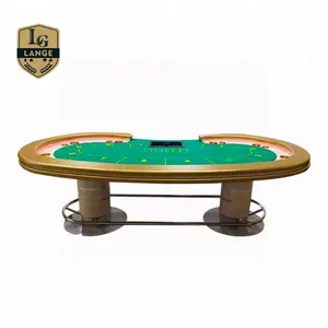Casino Luxury Texas Hold'em Table USB Charge Light Electronic Poker Table