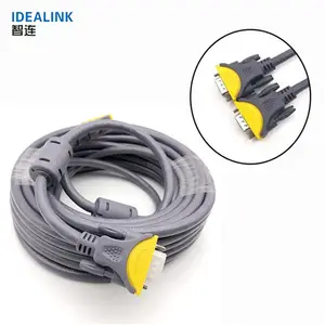 Customized 1m-40m 3Ft 6Ft 8Ft Long Grey Double Male Vga Cable For Projector