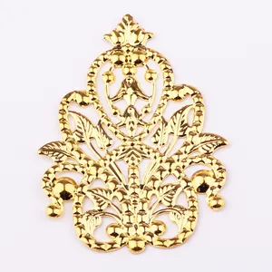 DIY crafts promotion gold filigree setting for cloth findings