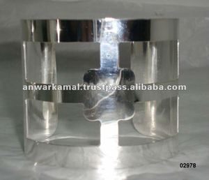 Nouveau produit de fabrication à la mode de bracelet de manchette en laiton plaqué en métal argenté antique - Product Image 1