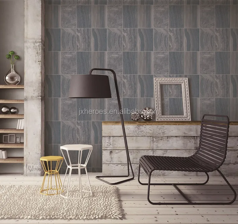 High End Đặc Biệt Slate Pattern Da Lộn Vải 3D Foam Wallpaper Đối Với Trang Trí Nội Thất