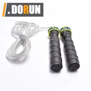 High Speed Jump Rope + Exercise Guide + 2 Adjustable Replacement Steel Cables & Weighted Handles, Ball Bearings | Jumping Skippi