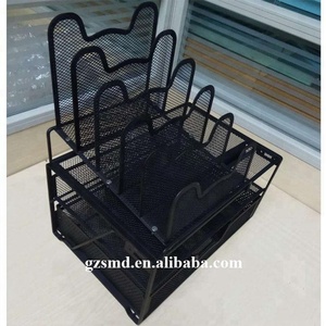 Sản Xuất Kim Loại Màu Đen Dây Lưới Văn Phòng Bảng Tổ Chức Máy Tính Để Bàn Tài Liệu Lưu Trữ Kệ Tập Tin Khay Cho Hiệu Quả Tài Liệu - Product Image 3