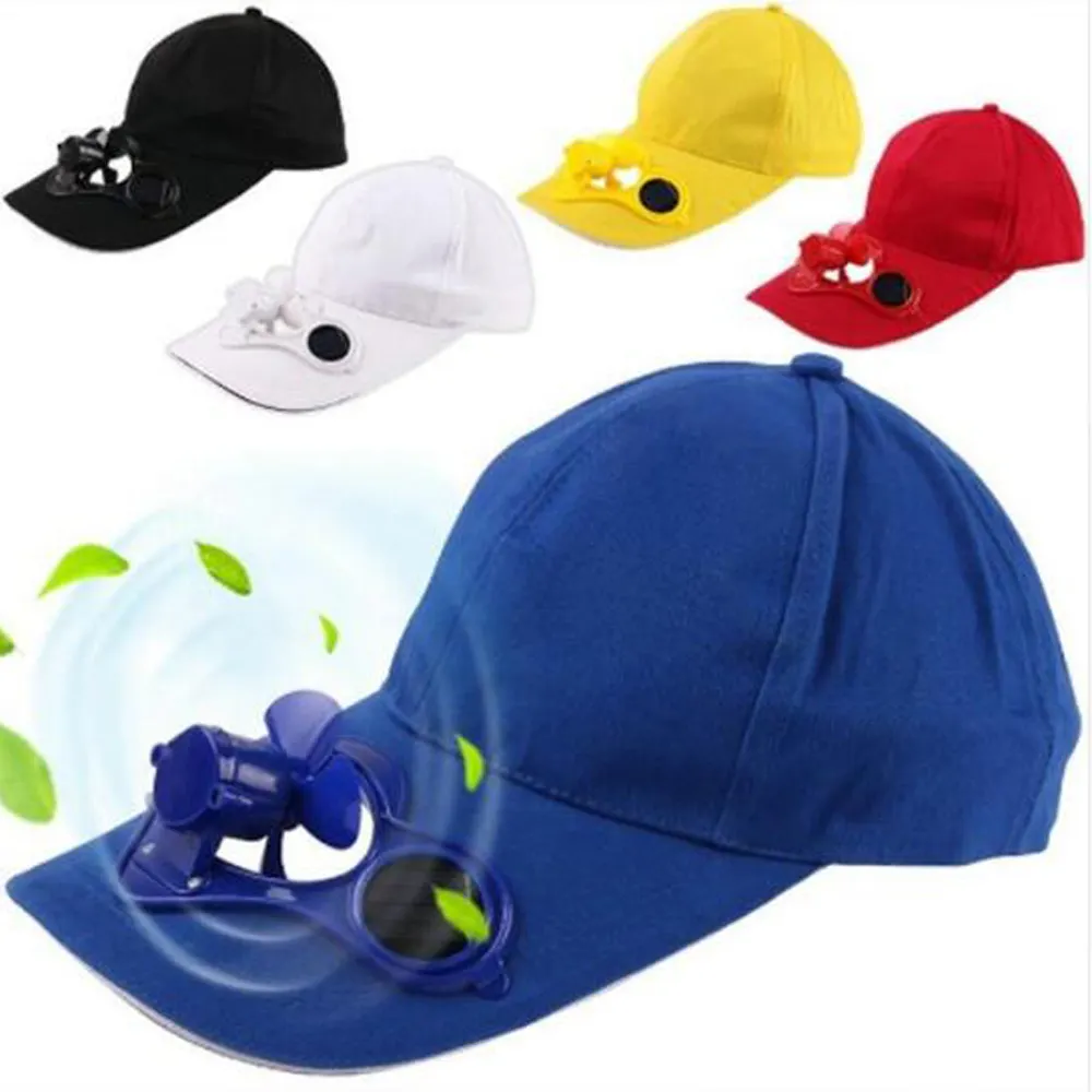 Promotion Gift Outdoor Solar Power Hat Cap Cooling Fan