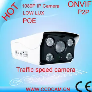 Barato 1080 P low lux infrarrojos de largo alcance inalámbrico cámara IP POE exterior para el tráfico sistema de vigilancia