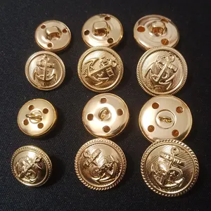 Çapa metal düğmeler altın çapa düğmesi için saplı dikiş