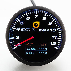 60Mm Bảng Đen Analog Auto Car <span class=keywords><strong>F</strong></span> Đo Nhiệt Độ Khí Thải - Product Image 5