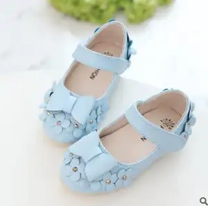Fancy children shoes casual design sweet flower fashion cute kids girls shoes