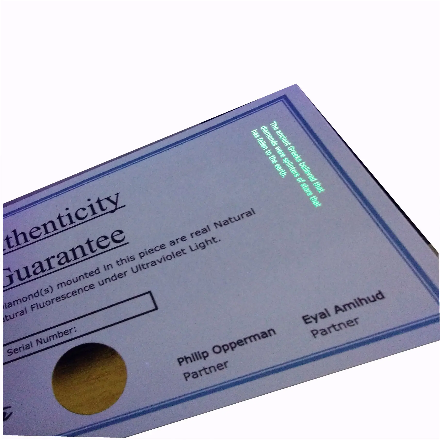 Event Eintrittskarte Sicherheit Hologramm Druckpapier Tickets UV unsichtbare Sequenz nummer Ticket