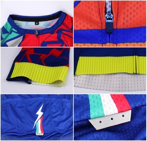 Abbigliamento da ciclismo a maniche corte <span class=keywords><strong>per</strong></span> <span class=keywords><strong>bici</strong></span> da strada personalizzato pantaloncini <span class=keywords><strong>in</strong></span> Jersey da ciclismo set pantaloncini con bretelle <span class=keywords><strong>pantaloni</strong></span> <span class=keywords><strong>per</strong></span> uomo sport - Product Image 3