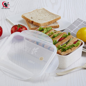 Boîte à Lunch naturelle 1l, boîte étanche, paille de blé, micro-ondes vaisselle Bento, boîte biodégradable, natte - Product Image 3