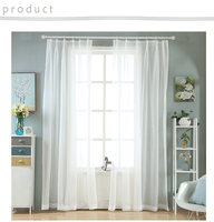 Voile de fenêtre en lin de style naturel de 2,85 m, disponible en stock, fourni directement par l'usine, idéal pour la confection de rideaux.