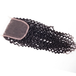 <span class=keywords><strong>CELIE</strong></span> cheveux humains 4x4 fermeture en dentelle crépus bouclés Offre Spéciale à cuticules alignées paquets de cheveux vierges et fermeture - Product Image 3