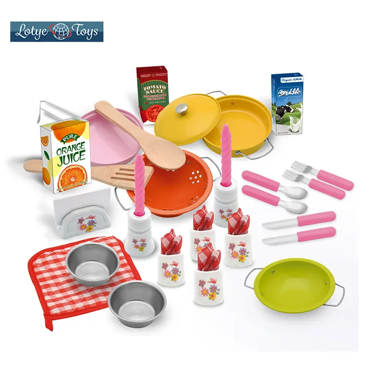 Children pretend cooking game cutlery type toy kitchen play set