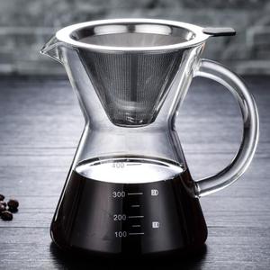 Design épuré En Verre Borosilicaté Verser Sur La <span class=keywords><strong>Cafetière</strong></span> <span class=keywords><strong>Chemex</strong></span> Avec Filtre À Café En Acier Inoxydable - Product Image 2