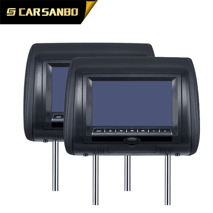 Top vendendo 7 polegadas tela LED som do carro encosto de cabeça DVD Player + AV