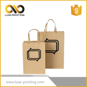 Impression personnalisée et stock <span class=keywords><strong>brun</strong></span> sac en papier kraft avec poignée de papier tordue - Product Image 2